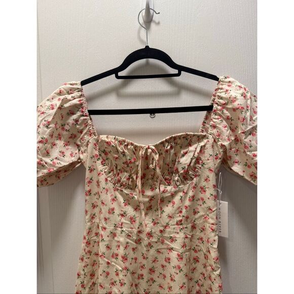 MOON RIVER Women's SWEETHEART NECK PUFF SLEEVE MIDI DRESS. Size S NWT NWT - Picture 4 of 6